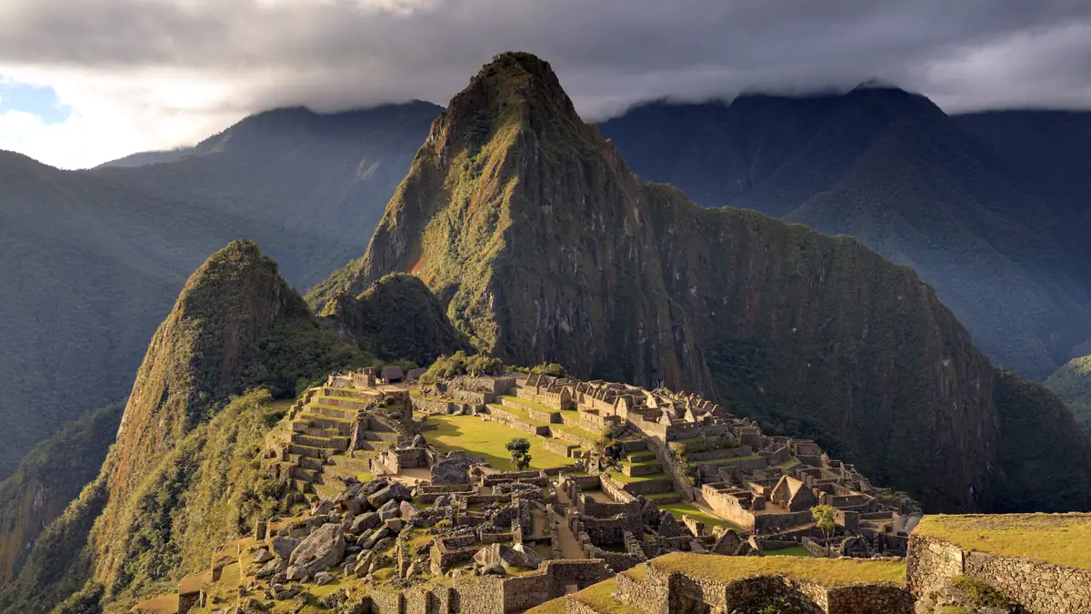 Machu Picchu with Huayna Picchu in morning light