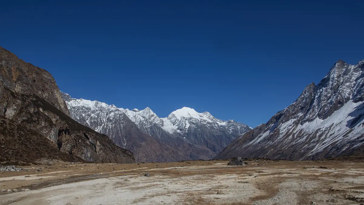 Das weite Hochtal des Budhi Gandaki oberhalb von Samdo